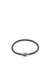 Alexander Mcqueen Rubber Cord Skull Bracelet In Black