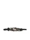 Alexander Mcqueen Snake Cord Bracelet In Blk+0446+jet.sw