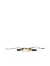 Alexander Mcqueen Seal-plaque Braided-strap Bracelet In Blk+l.a.gold