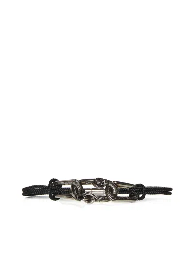 Alexander Mcqueen Bracelet With An Appliqué In Blk+0446+jet.sw