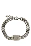 Alexander Mcqueen Silver Metal Bracelet In Metallic