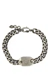 Alexander Mcqueen Silver Metal Bracelet In Metallic