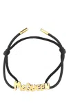 Alexander Mcqueen Logo Lettering Adjustable Bracelet In Black