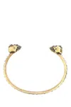 Alexander Mcqueen Skull Cuff Bracelet In Gold