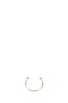Alexander Mcqueen Women Gold Metal Twin Skull Bracelet In Gold