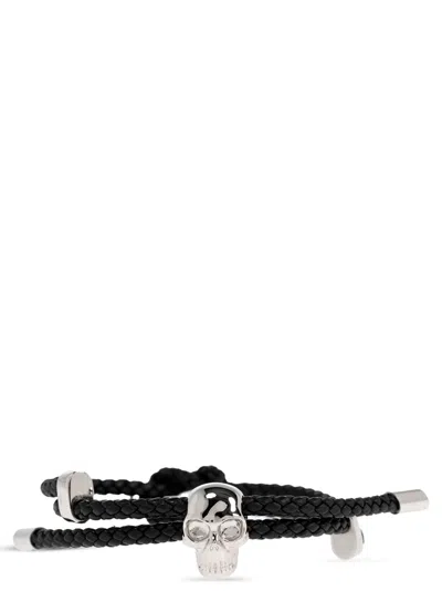 Alexander Mcqueen Braided Bracelet Jewelry Black