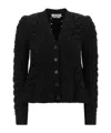 Alexander Mcqueen Braided Knitted Cardigan In Black