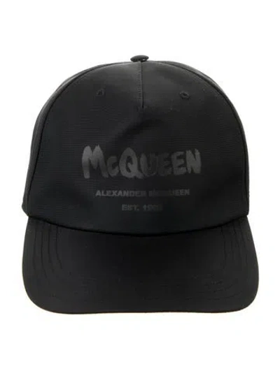 Pre-owned Alexander Mcqueen Branded Baseball Hat In Black