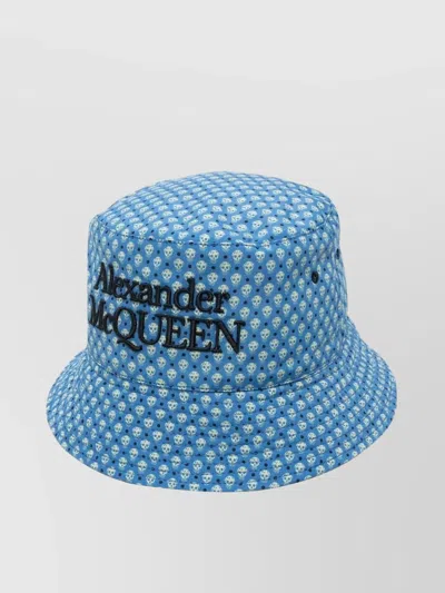 ALEXANDER MCQUEEN BRIMMED SKULL PRINT BUCKET HAT