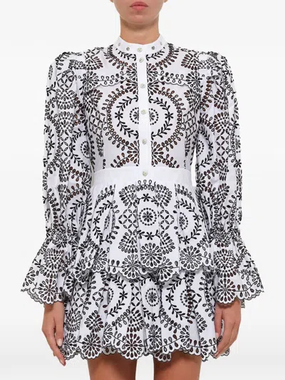 Alexander Mcqueen Broderie-anglaise Tiered Dress In White