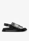 Alexander Mcqueen Brogue Fringe Leather Sandals