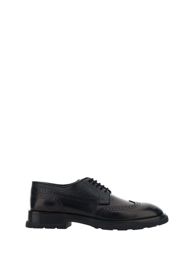 Alexander Mcqueen Alexander Mc Queen Textured Derby Shoes In Black