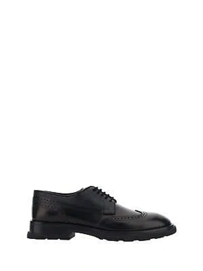 Pre-owned Alexander Mcqueen Brogues Leather Lace Up Shoes In Black