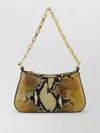 Alexander Mcqueen Mcqueen Mini T-bar Python Print Leather Top Handle Bag In Animal Print