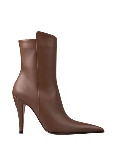 Alexander Mcqueen Brown Birdee Ankle Boots