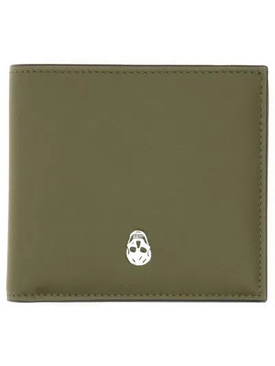 Alexander Mcqueen Brown Calf Skin Wallets