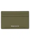 Alexander Mcqueen Brown Calf Skin Wallets In Green