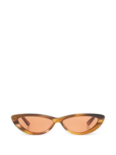 Alexander Mcqueen Brown Cat Eye Frame Sunglasses