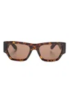 Alexander Mcqueen Square-frame Sunglasses In Brown