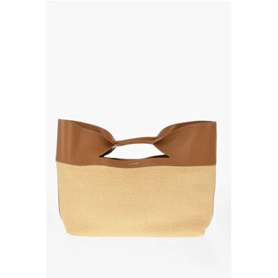 Alexander Mcqueen Brown Raffia Tote Bag