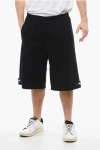 Alexander Mcqueen Brushed Cotton Shorts With Nylon Details