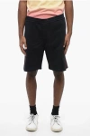 Alexander Mcqueen Brushed Cotton Shorts With Side Logoed Bands
