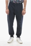 ALEXANDER MCQUEEN BRUSHED COTTON SWEATPANTS WITH PRINTED LOGO