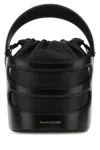 Alexander Mcqueen Women Black Leather The Rise Bucket Bag In Black