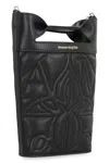 Alexander Mcqueen The Bow Black Bucket Bag With Quilted Detailing In Leather Woman In Black