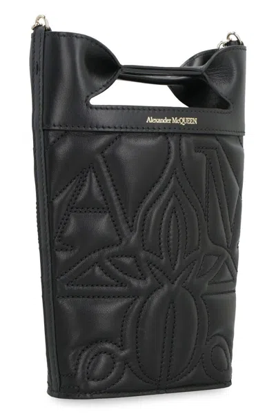 Alexander Mcqueen Borsa A Secchiello The Bow In Pelle Nera Donna In Black