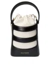 Alexander Mcqueen The Rise Nappa Leather Bucket Bag In Blacksoftivory