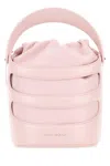 Alexander Mcqueen Women Pastel Pink Leather The Rise Bucket Bag In Pink