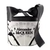 Alexander Mcqueen The Bow Logo Bucket Bag In White/black