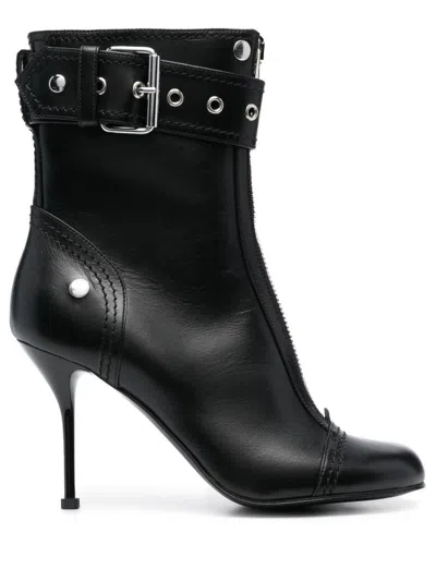 Alexander Mcqueen Buckle Ankle Boots