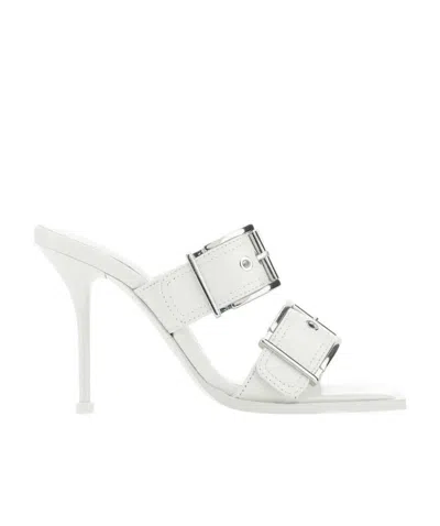 ALEXANDER MCQUEEN ALEXANDER MCQUEEN BUCKLE DETAILED HEELED SANDALS