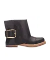 Alexander Mcqueen Buckle-detail Ankle Boots In Black