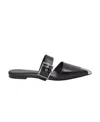 Alexander Mcqueen Buckle-detail Leather Pumps In Black