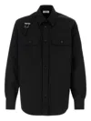 Alexander Mcqueen Mcqueen T-bar Harness Utility Button-up Shirt In Black