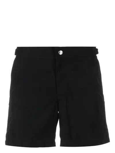 Alexander Mcqueen Skull Swimwear With Button Closure For Men In Black