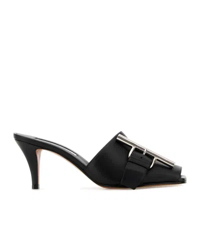 ALEXANDER MCQUEEN ALEXANDER MCQUEEN BUCKLE DETAILED SLIP-ON SANDALS