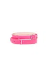 Alexander Mcqueen Double Wrap Buckled Belt In Pink