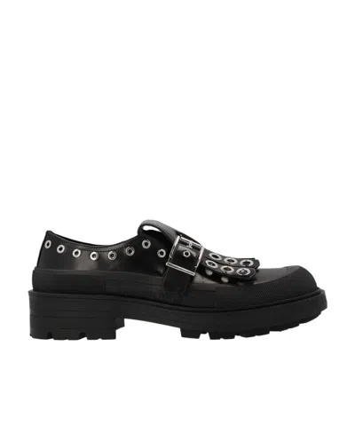 ALEXANDER MCQUEEN ALEXANDER MCQUEEN BUCKLE DETAILED MONK SHOES