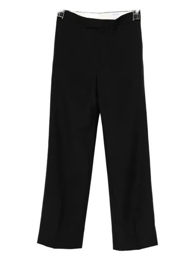 Alexander Mcqueen Buckle-fastening Trousers In Black