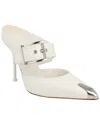 Alexander Mcqueen Punk Sandal With Buckle And 6.5 Cm Stiletto Heel In White