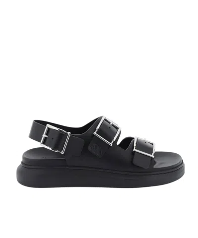 Alexander Mcqueen Alexander Mc Queen Black Leather Sandal