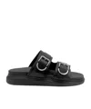 Alexander Mcqueen Buckle-strap Sandals In Black