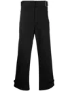 Alexander Mcqueen Buckled Four-pocket Straight Trousers In 黑色