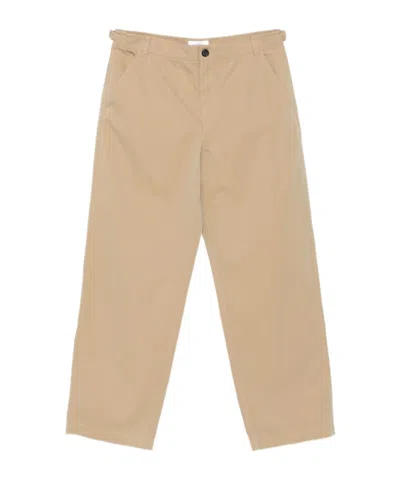 Alexander Mcqueen Buckle-detail Straight-leg Trousers In Brown