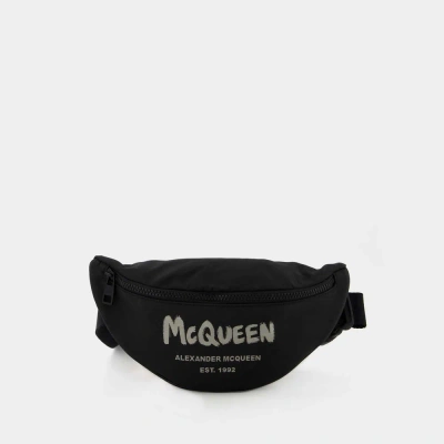 Alexander Mcqueen Bum Belt Bag -  -  Black/off-white - Synthetic