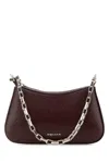 Alexander Mcqueen Burgundy Mini T-bar Shoulder Bag In Maroon